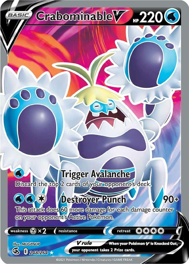 Image for Crabominable V (Full Art) (248/264) [SWSH08: Fusion Strike] - Pokemon