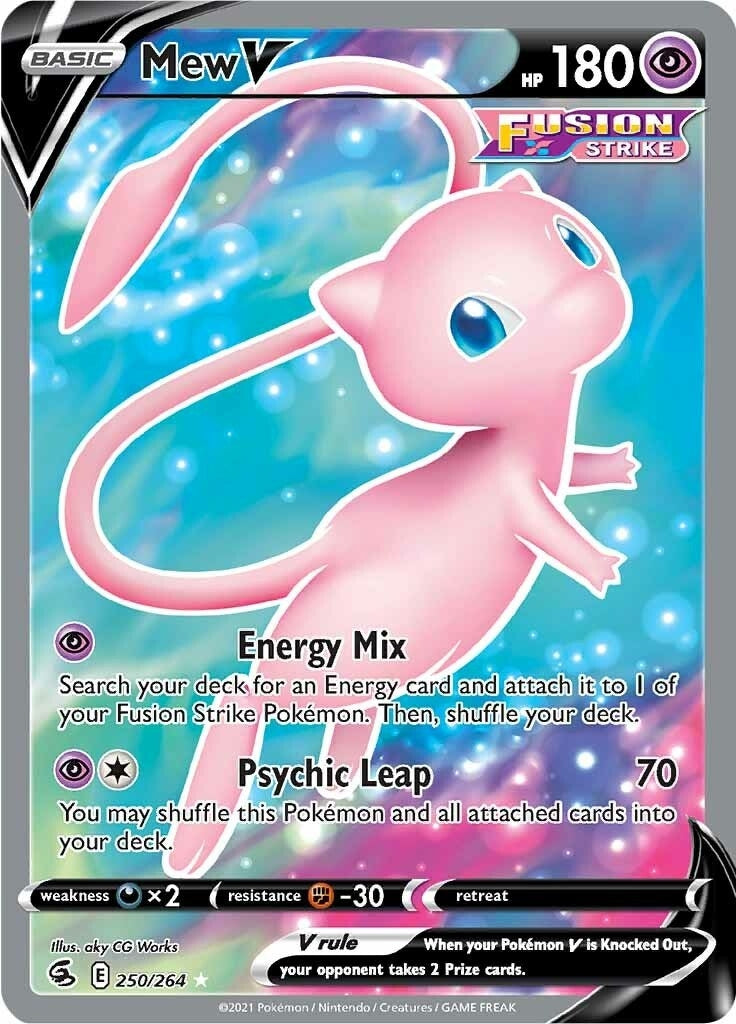 Image for Mew V (Full Art) (250/264) [SWSH08: Fusion Strike] - Pokemon