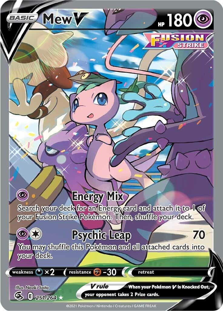 Image for Mew V (Alternate Full Art) (251/264) [SWSH08: Fusion Strike] - Pokemon