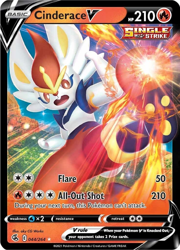 Image for Cinderace V (44) (044/264) [SWSH08: Fusion Strike] - Pokemon