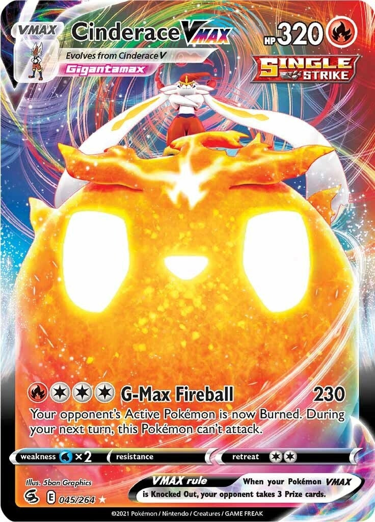 Image for Cinderace VMAX (045/264) [SWSH08: Fusion Strike] - Pokemon