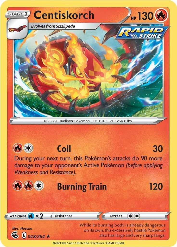 Image for Centiskorch (48) (048/264) [SWSH08: Fusion Strike] - Pokemon
