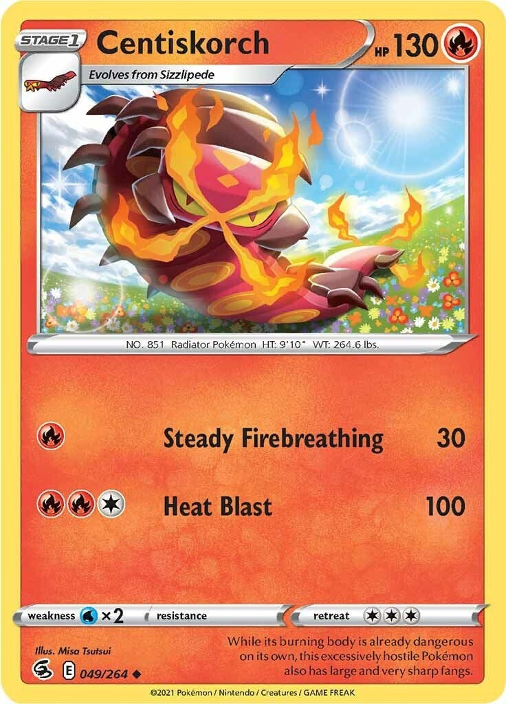 Image for Centiskorch (49) (049/264) [SWSH08: Fusion Strike] - Pokemon