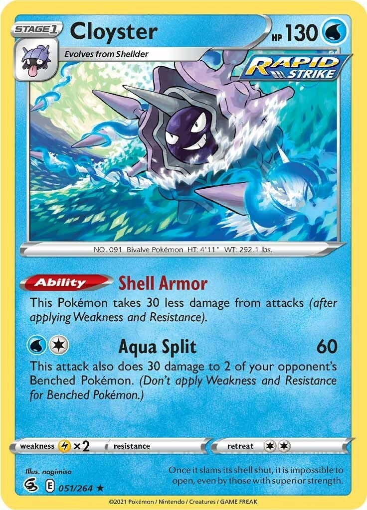 Image for Cloyster (051/264) [SWSH08: Fusion Strike] - Pokemon