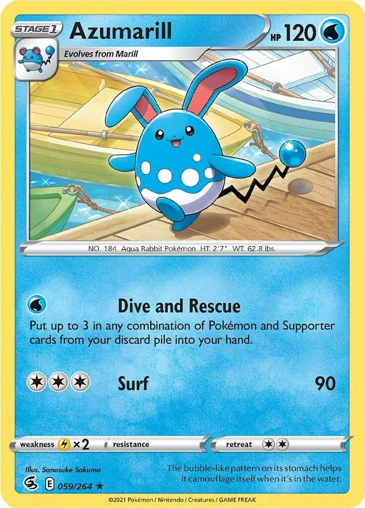 Image for Azumarill (059/264) [SWSH08: Fusion Strike] - Pokemon