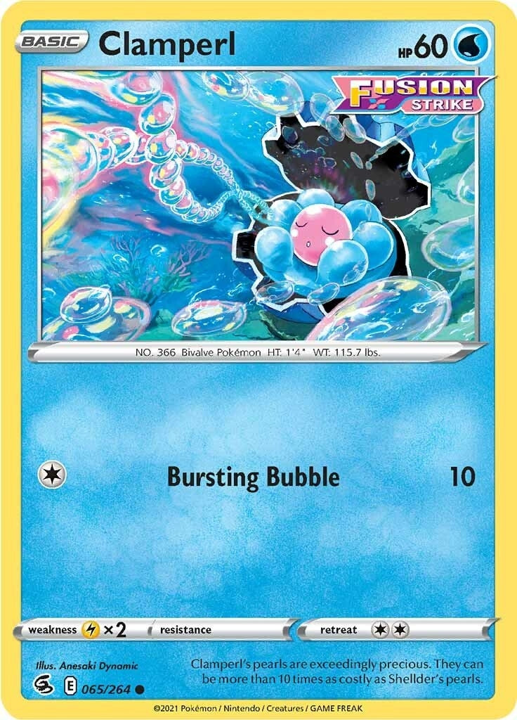 Image for Clamperl (065/264) [SWSH08: Fusion Strike] - Pokemon