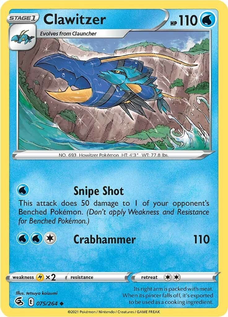 Image for Clawitzer (075/264) [SWSH08: Fusion Strike] - Pokemon