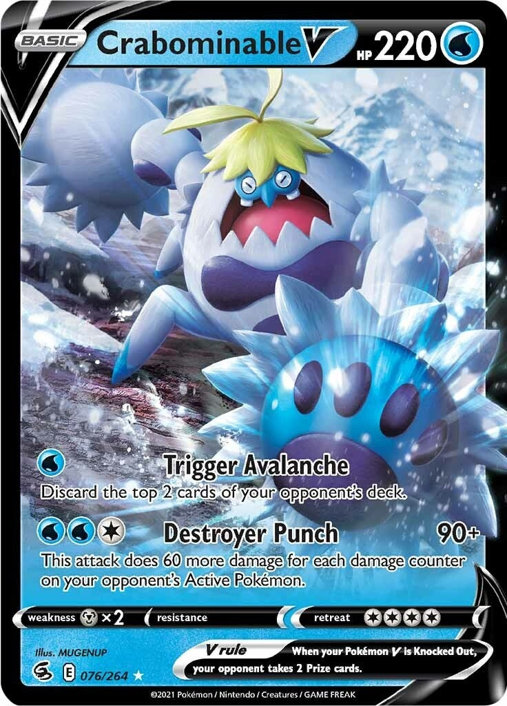 Image for Crabominable V (076/264) [SWSH08: Fusion Strike] - Pokemon