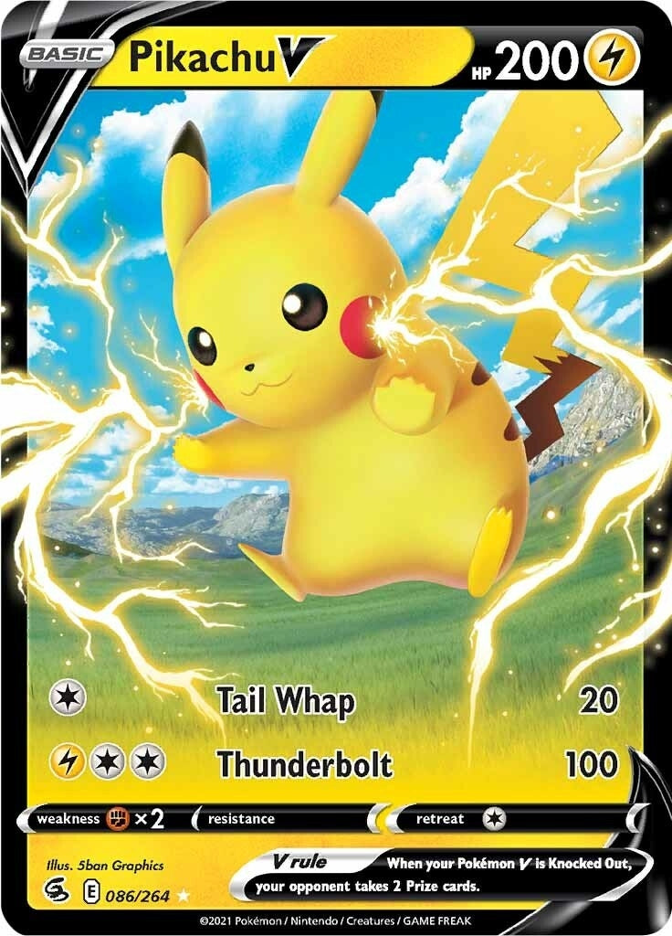 Image for Pikachu V (086/264) [SWSH08: Fusion Strike] - Pokemon