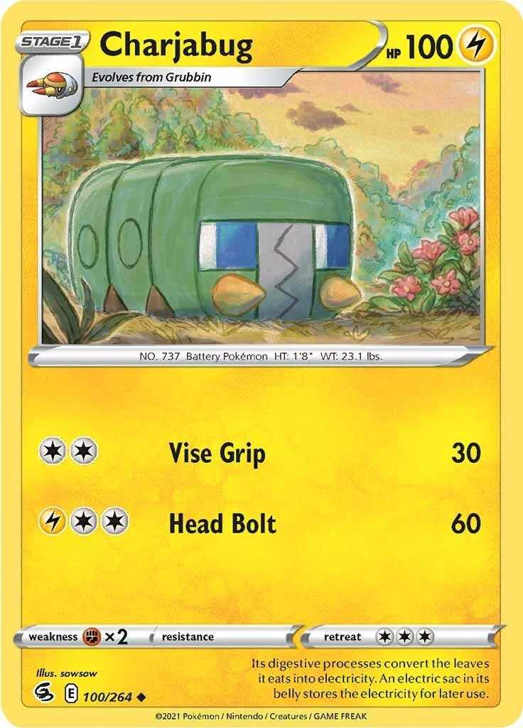 Image for Charjabug (100/264) [SWSH08: Fusion Strike] - Pokemon