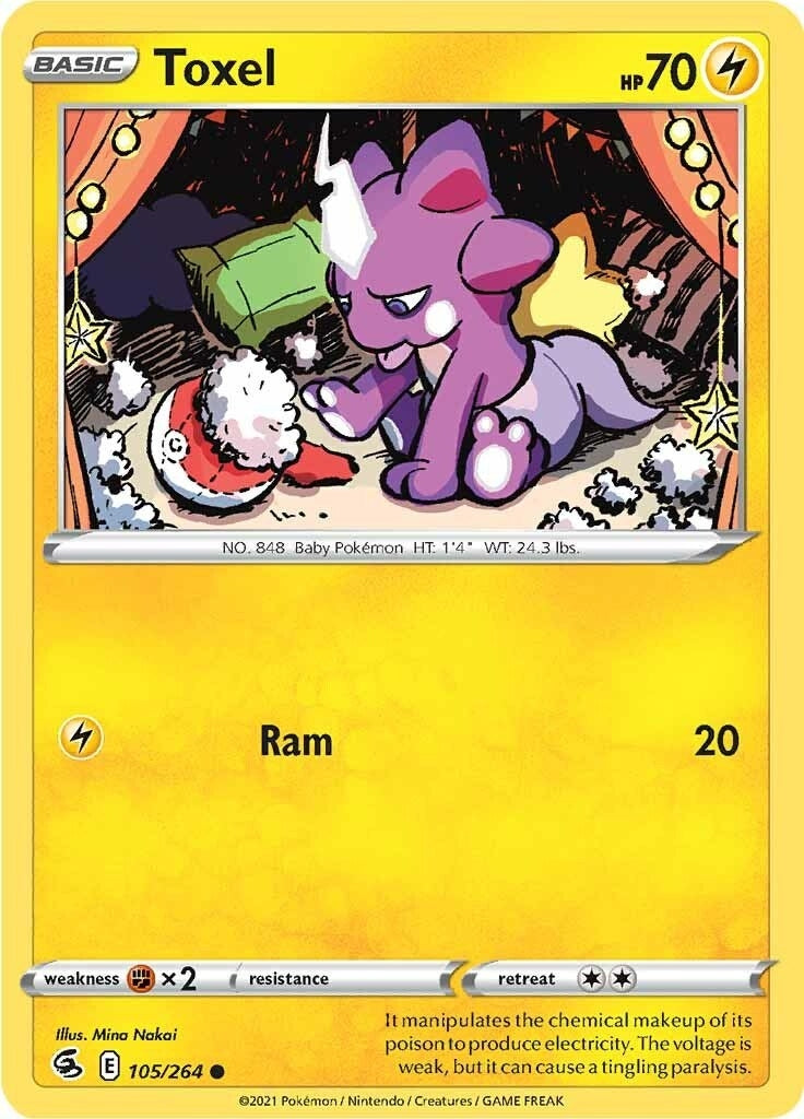 Image for Toxel (105) (105/264) [SWSH08: Fusion Strike] - Pokemon