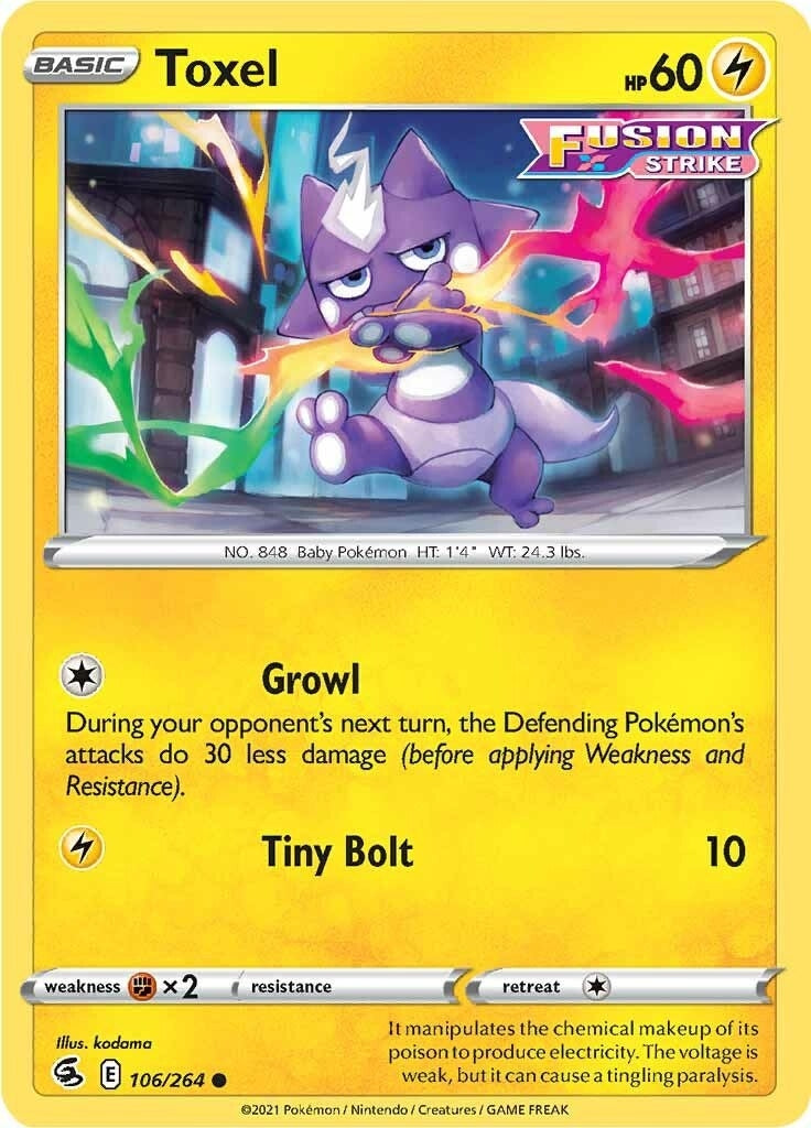 Image for Toxel (106) (106/264) [SWSH08: Fusion Strike] - Pokemon