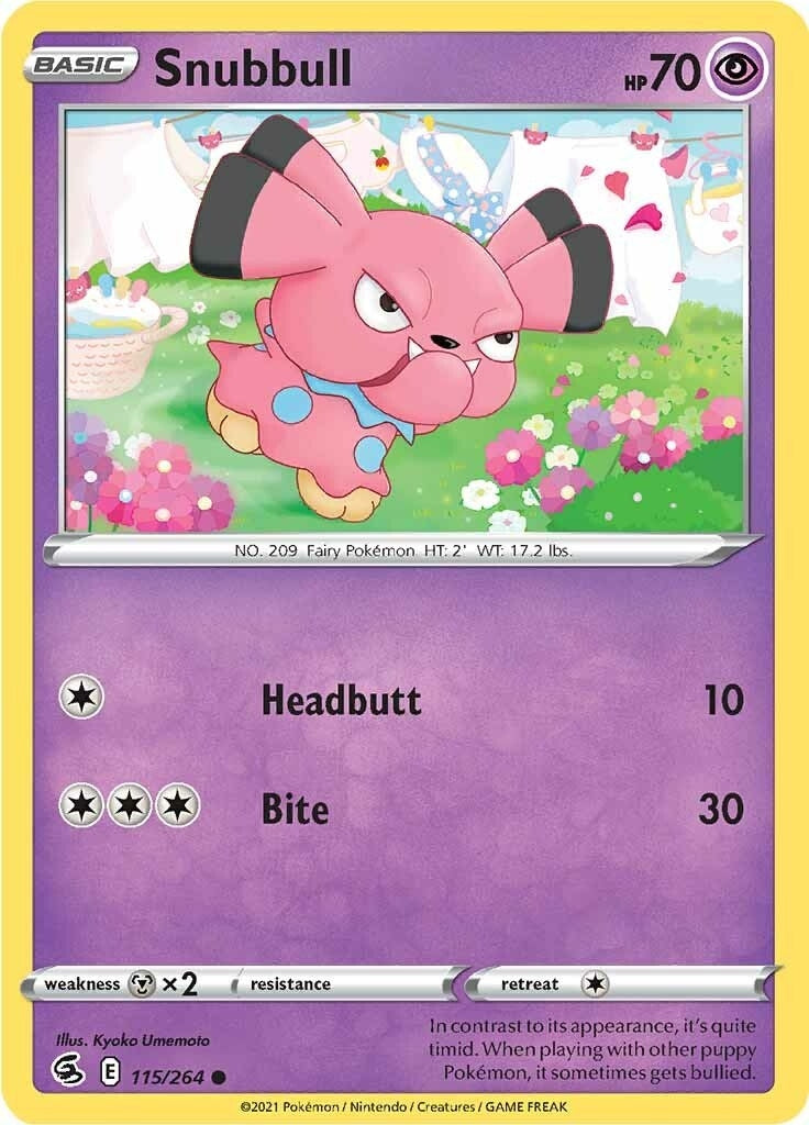 Image for Snubbull (115/264) [SWSH08: Fusion Strike] - Pokemon