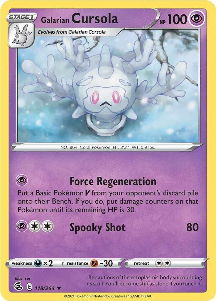 Image for Galarian Cursola (118/264) [SWSH08: Fusion Strike] - Pokemon