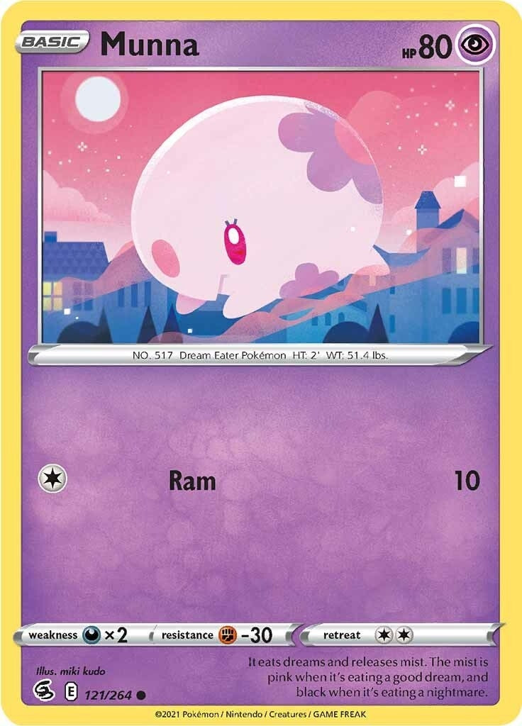 Image for Munna (121/264) [SWSH08: Fusion Strike] - Pokemon