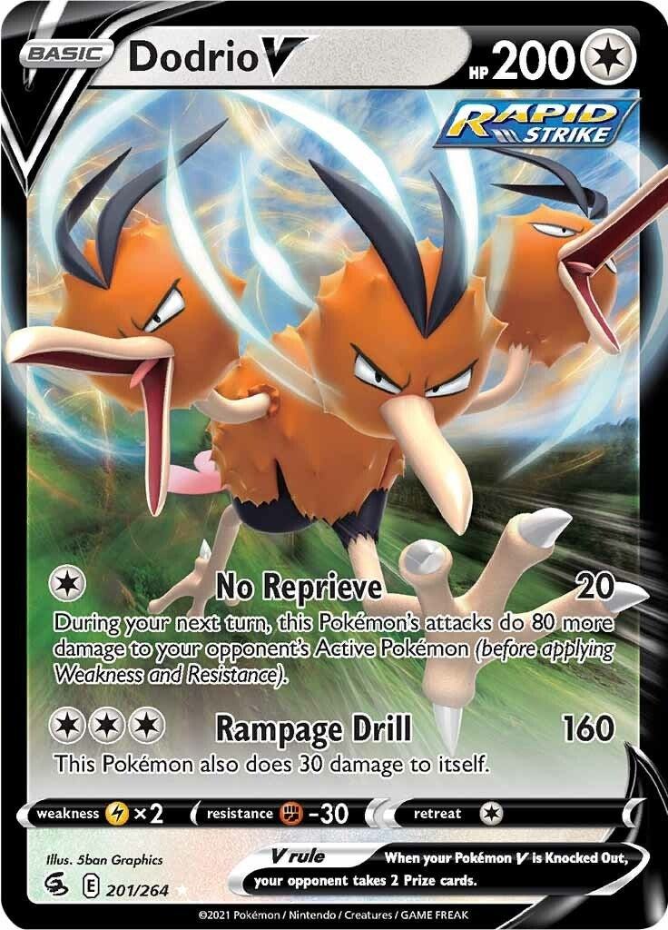 Image for Dodrio V (201/264) [SWSH08: Fusion Strike] - Pokemon