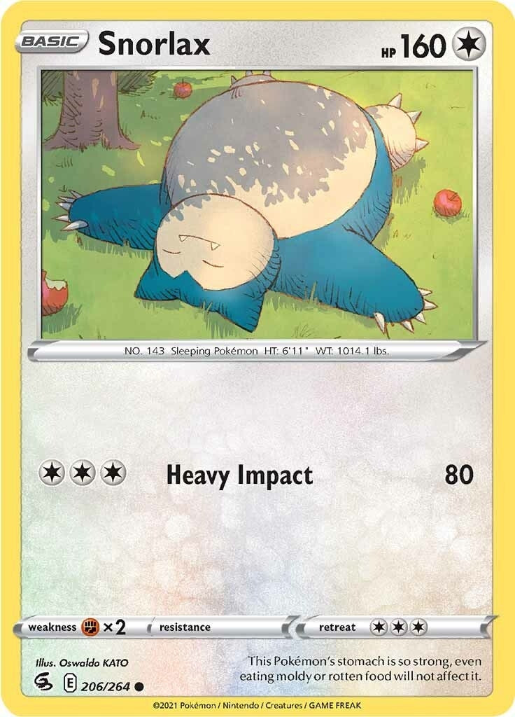 Image for Snorlax (206/264) [SWSH08: Fusion Strike] - Pokemon
