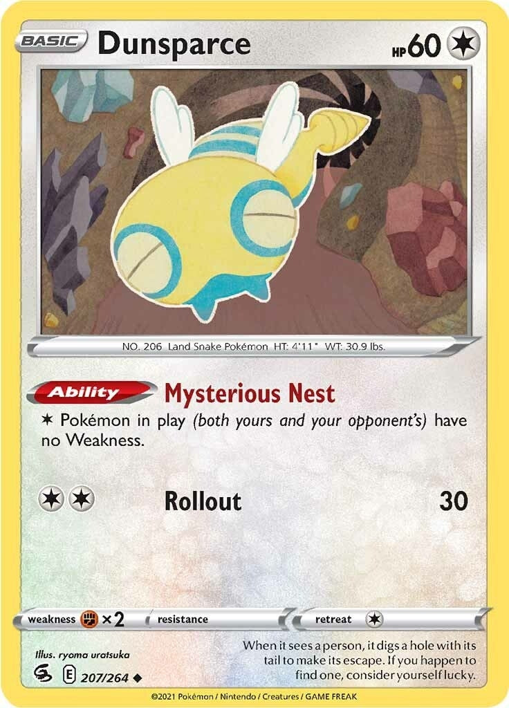 Image for Dunsparce (207/264) [SWSH08: Fusion Strike] - Pokemon