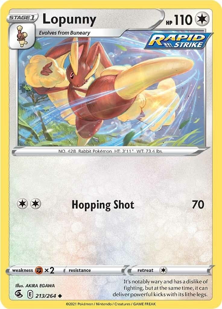 Image for Lopunny (213/264) [SWSH08: Fusion Strike] - Pokemon