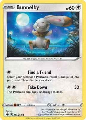 Image for Bunnelby (214/264) [SWSH08: Fusion Strike] - Pokemon