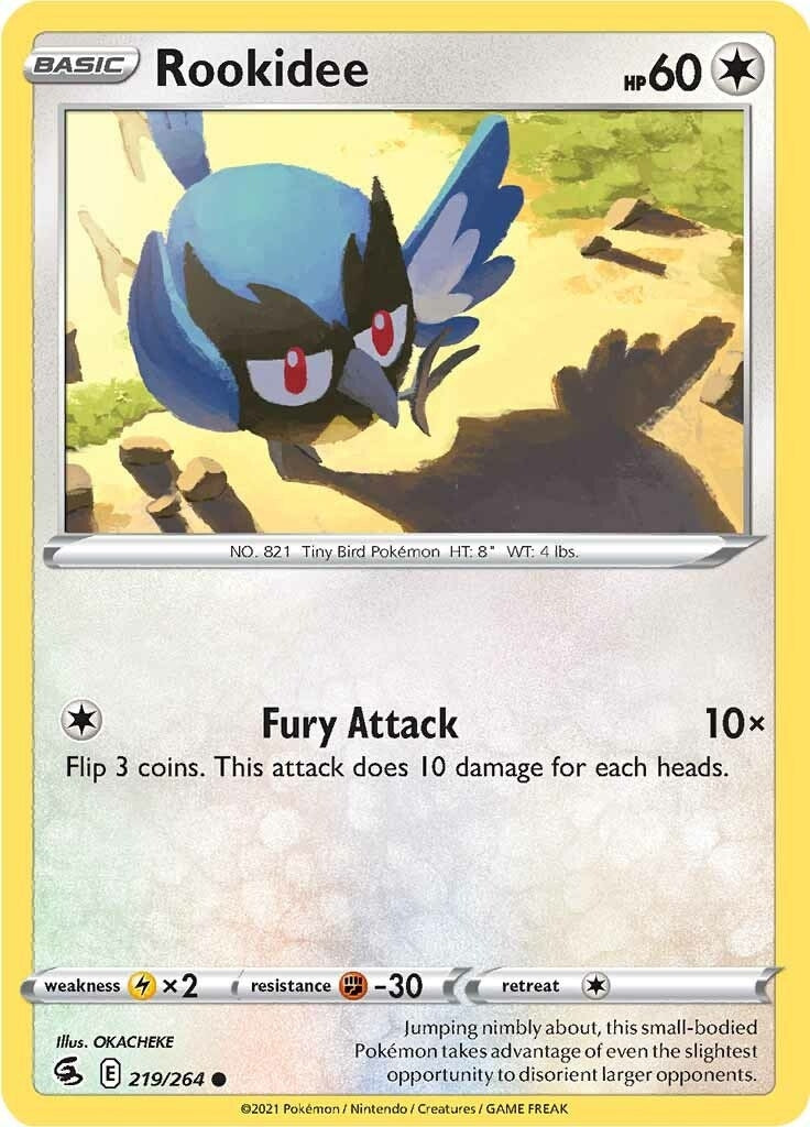 Image for Rookidee (219/264) [SWSH08: Fusion Strike] - Pokemon