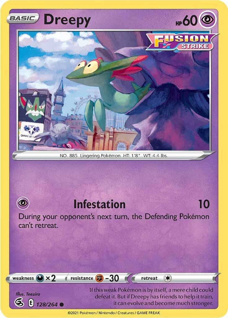 Image for Dreepy (128/264) [SWSH08: Fusion Strike] - Pokemon