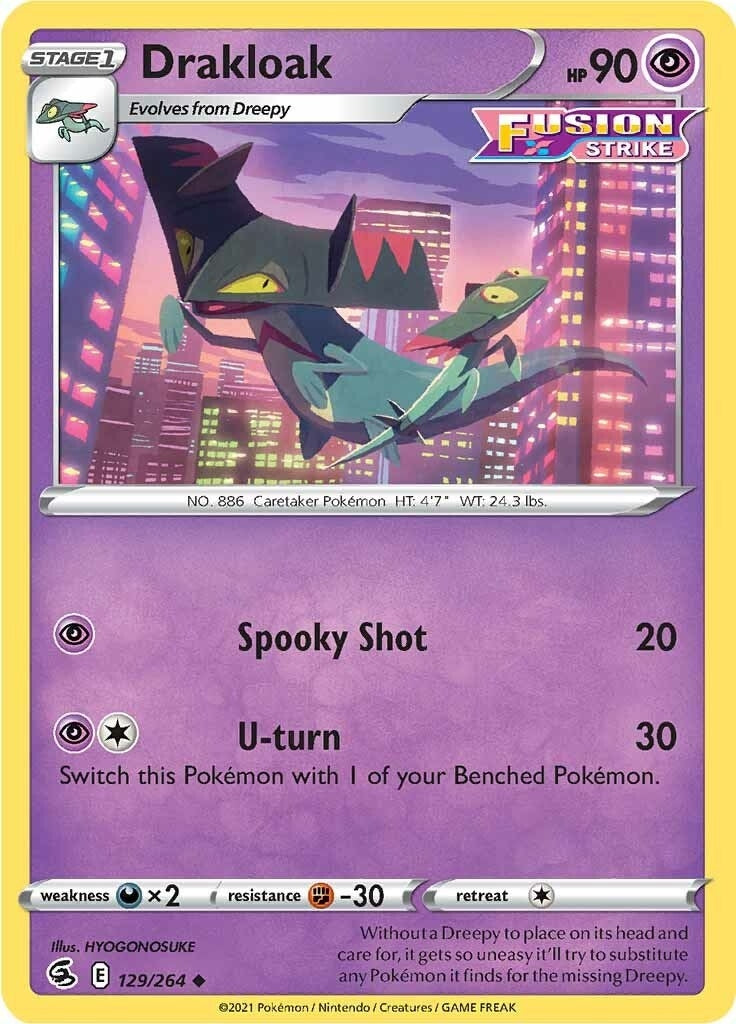 Image for Drakloak (129/264) [SWSH08: Fusion Strike] - Pokemon