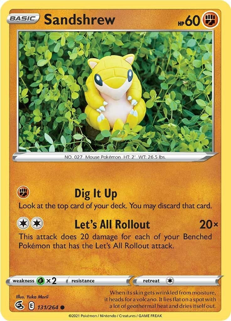 Image for Sandshrew (131/264) [SWSH08: Fusion Strike] - Pokemon
