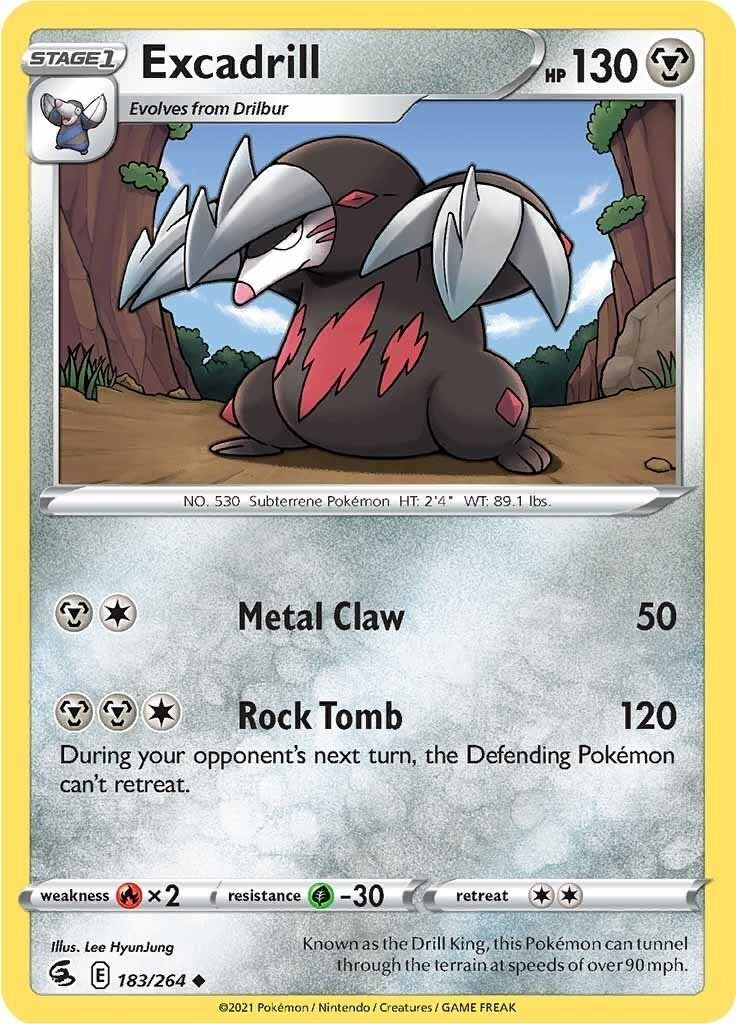 Image for Excadrill (183/264) [SWSH08: Fusion Strike] - Pokemon