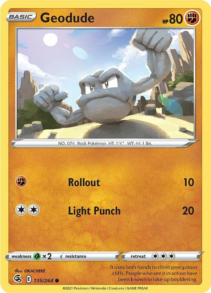 Image for Geodude (135/264) [SWSH08: Fusion Strike] - Pokemon