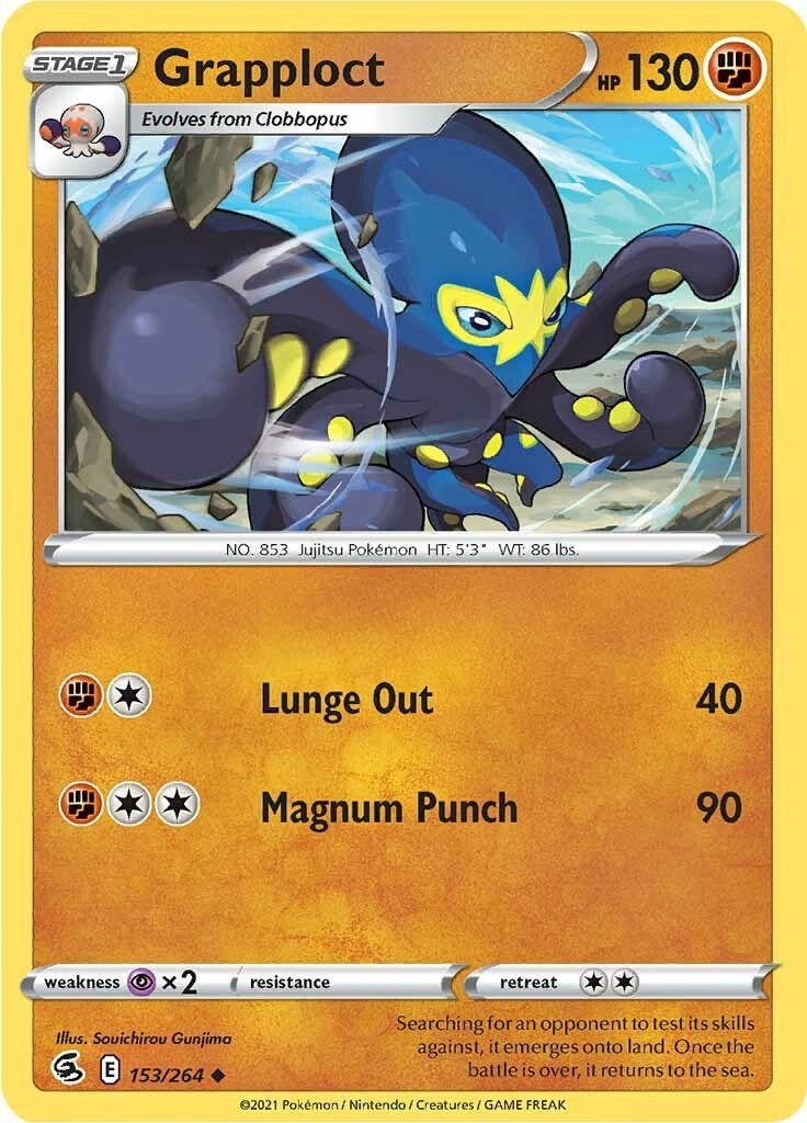 Image for Grapploct (153/264) [SWSH08: Fusion Strike] - Pokemon