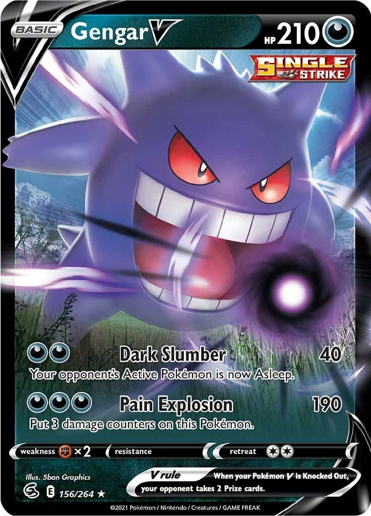 Image for Gengar V (156/264) [SWSH08: Fusion Strike] - Pokemon