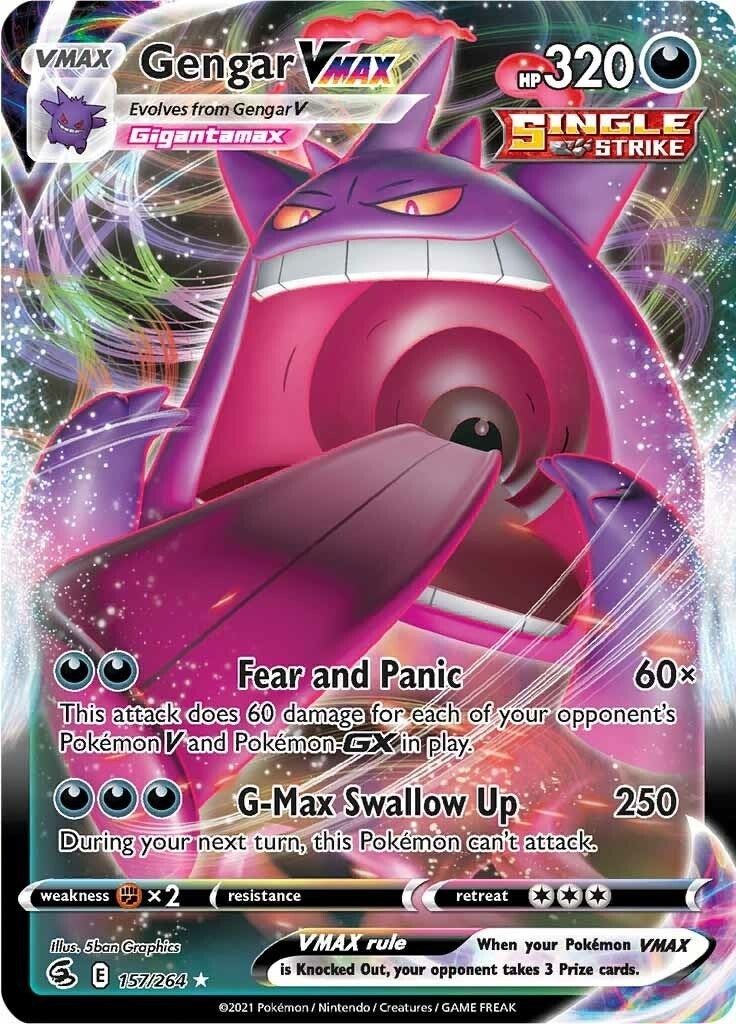 Image for Gengar VMAX (157/264) [SWSH08: Fusion Strike] - Pokemon