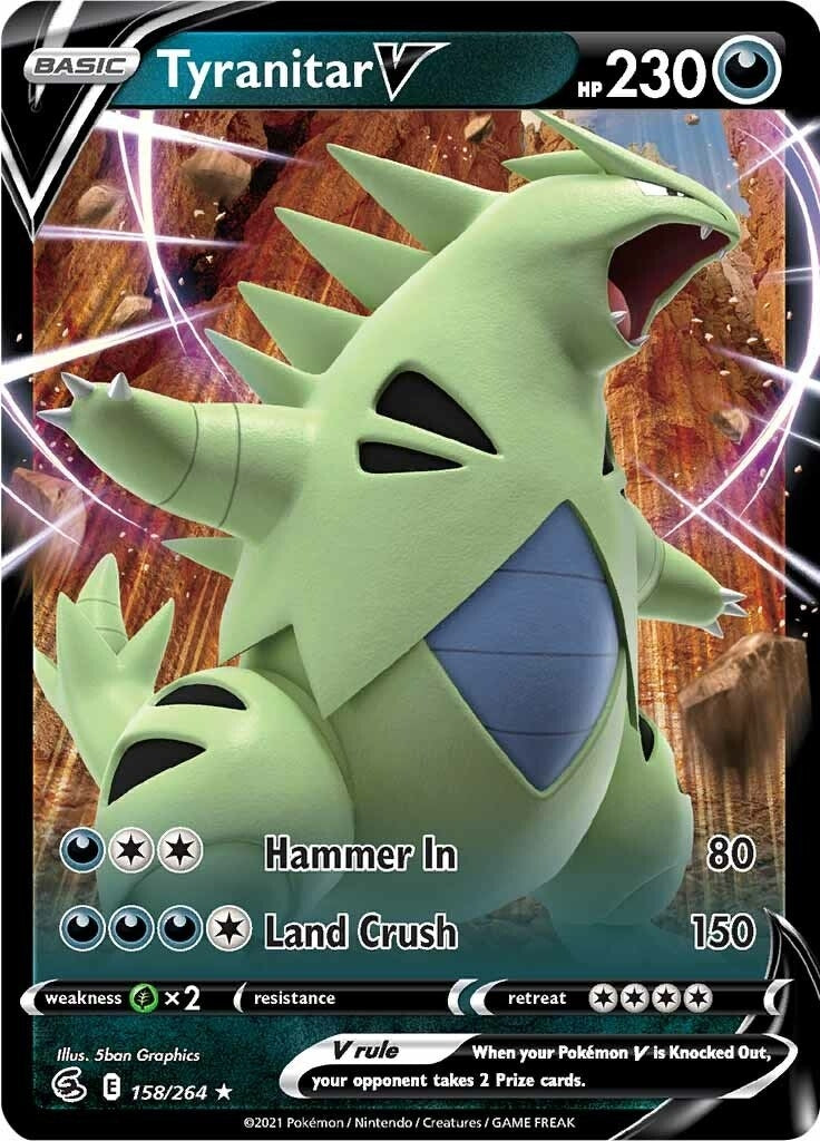 Image for Tyranitar V (158/264) [SWSH08: Fusion Strike] - Pokemon