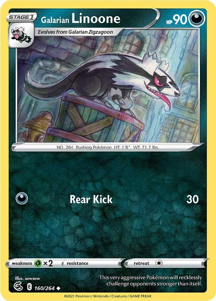 Image for Galarian Linoone (160/264) [SWSH08: Fusion Strike] - Pokemon