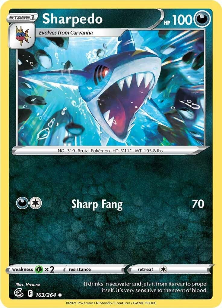 Image for Sharpedo (163/264) [SWSH08: Fusion Strike] - Pokemon
