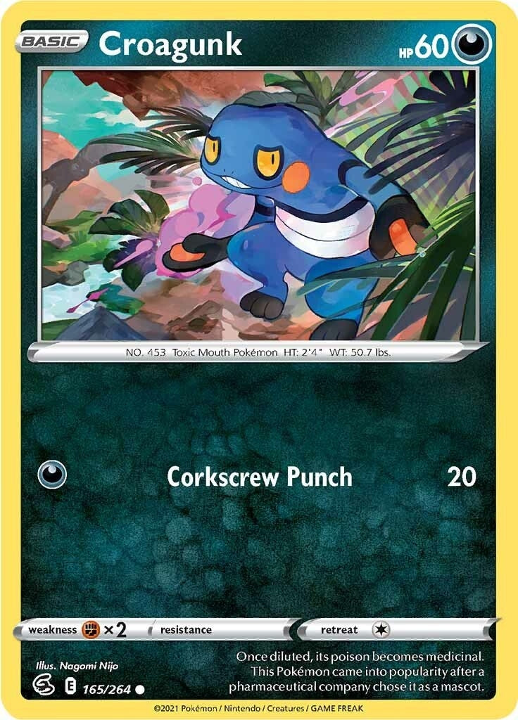 Image for Croagunk (165/264) [SWSH08: Fusion Strike] - Pokemon
