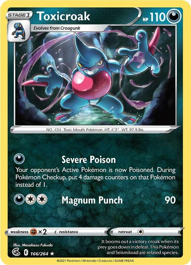 Image for Toxicroak (166/264) [SWSH08: Fusion Strike] - Pokemon