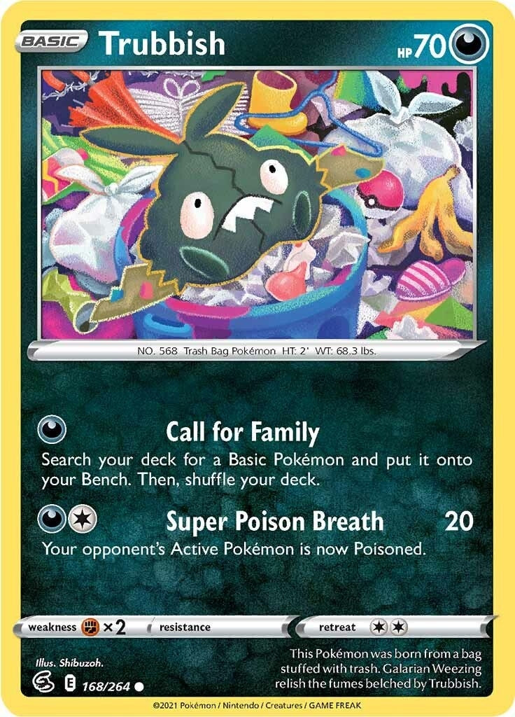 Image for Trubbish (168/264) [SWSH08: Fusion Strike] - Pokemon