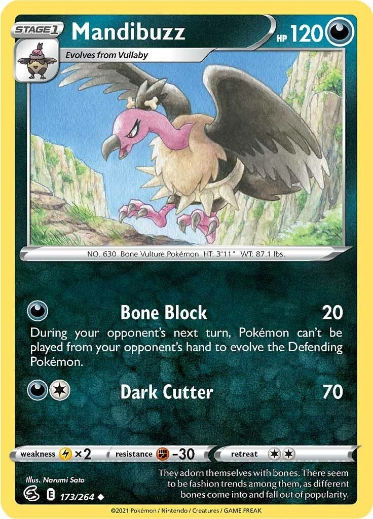 Image for Mandibuzz (173/264) [SWSH08: Fusion Strike] - Pokemon