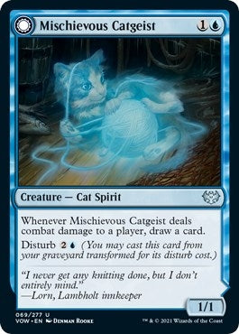 Image for Mischievous Catgeist (69) [Innistrad: Crimson Vow] - Magic: The Gathering