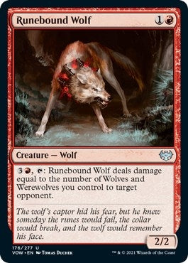 Image for Runebound Wolf (176) [Innistrad: Crimson Vow] - Magic: The Gathering