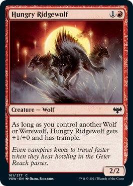 Image for Hungry Ridgewolf (161) [Innistrad: Crimson Vow] - Magic: The Gathering