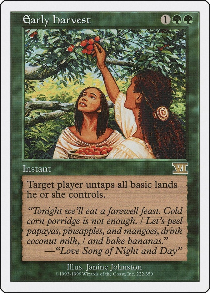 Image for Early Harvest (222) [Classic Sixth Edition] - Magic: The Gathering