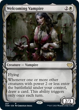 Image for Welcoming Vampire (Showcase) (287) [Innistrad: Crimson Vow] - Magic: The Gathering