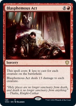 Image for Blasphemous Act (143) [Innistrad: Crimson Vow] - Magic: The Gathering