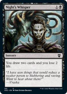 Image for Night's Whisper (133) [Innistrad: Crimson Vow] - Magic: The Gathering