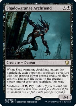 Shadowgrange Archfiend (22) [Commander: Innistrad: Crimson Vow]