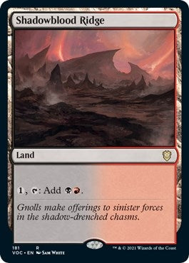 Image for Shadowblood Ridge (181) [Innistrad: Crimson Vow] - Magic: The Gathering