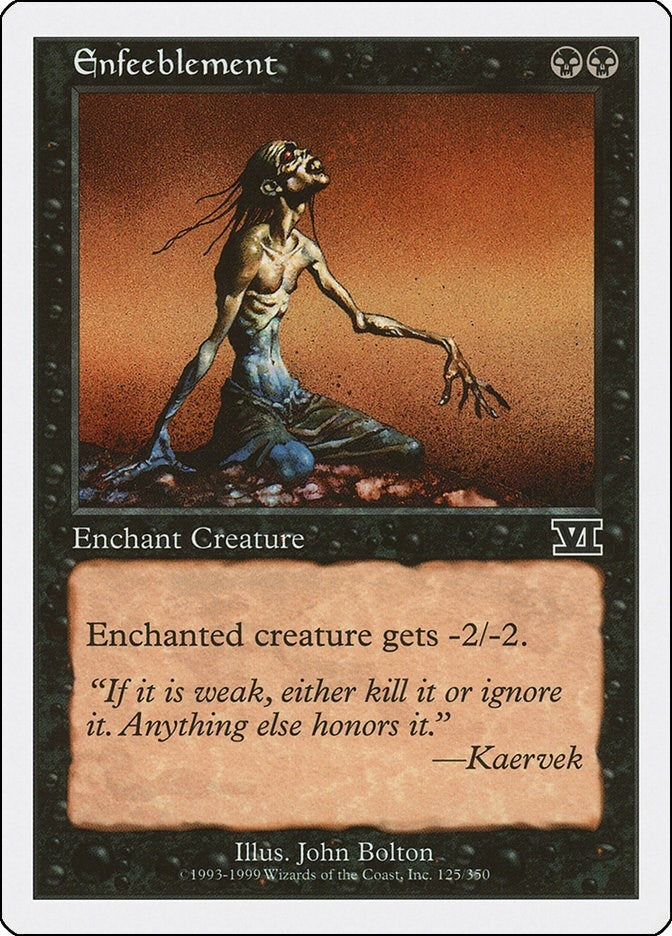 Image for Enfeeblement (125) [Classic Sixth Edition] - Magic: The Gathering
